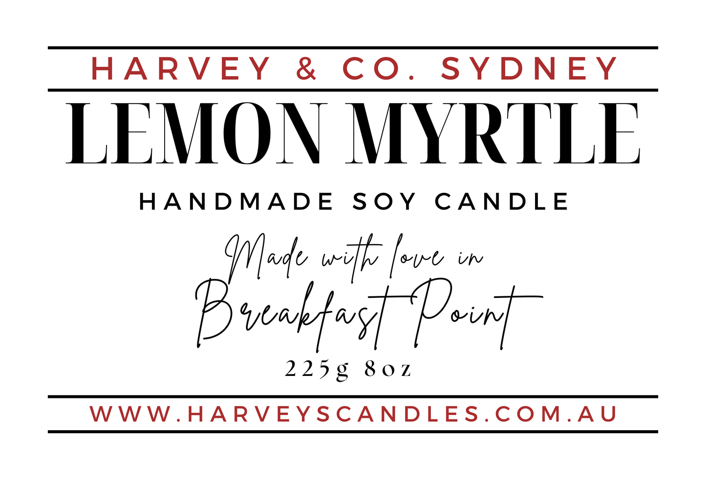 Lemon Myrtle Soy Candle