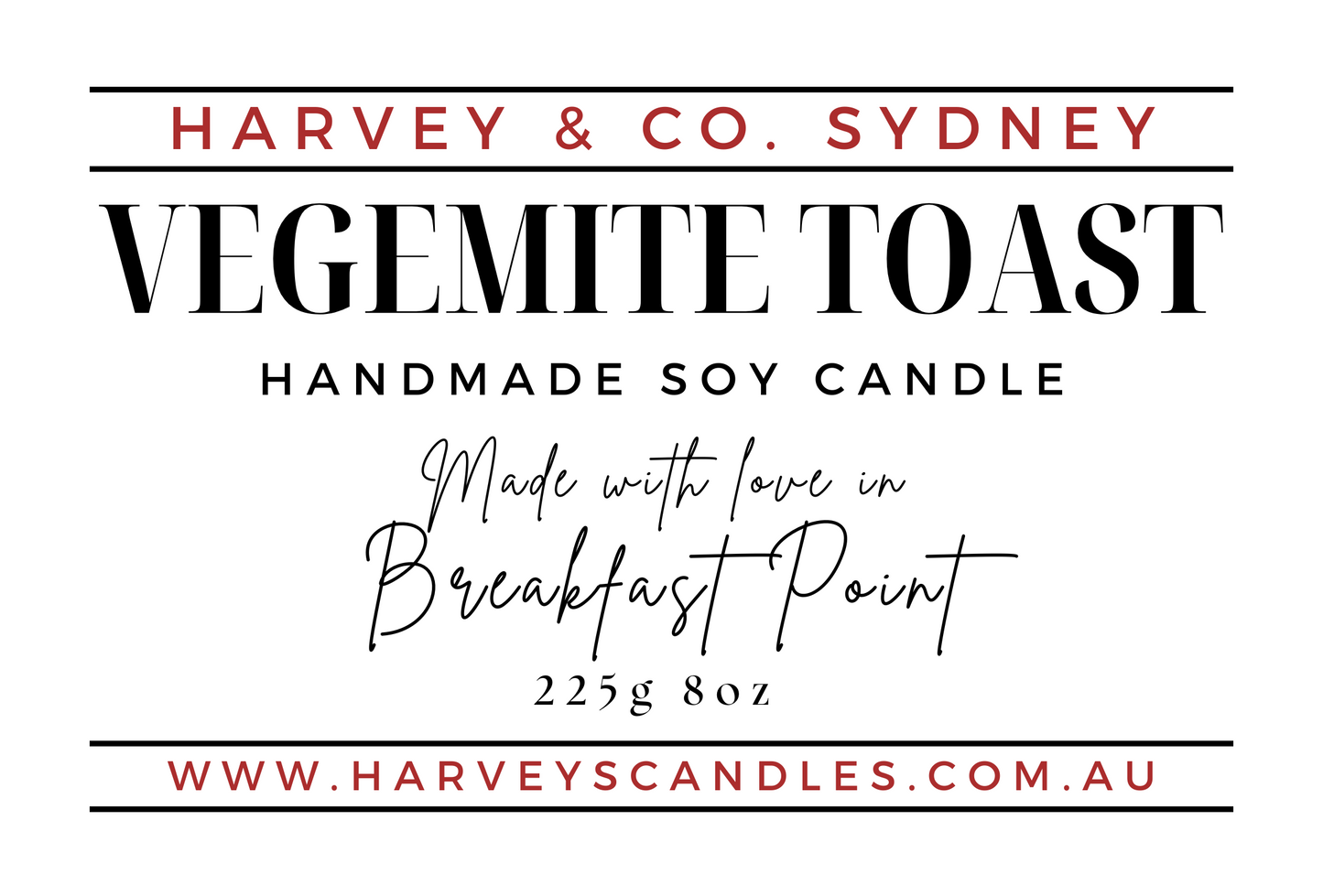 Vegemite Toast Soy Candle