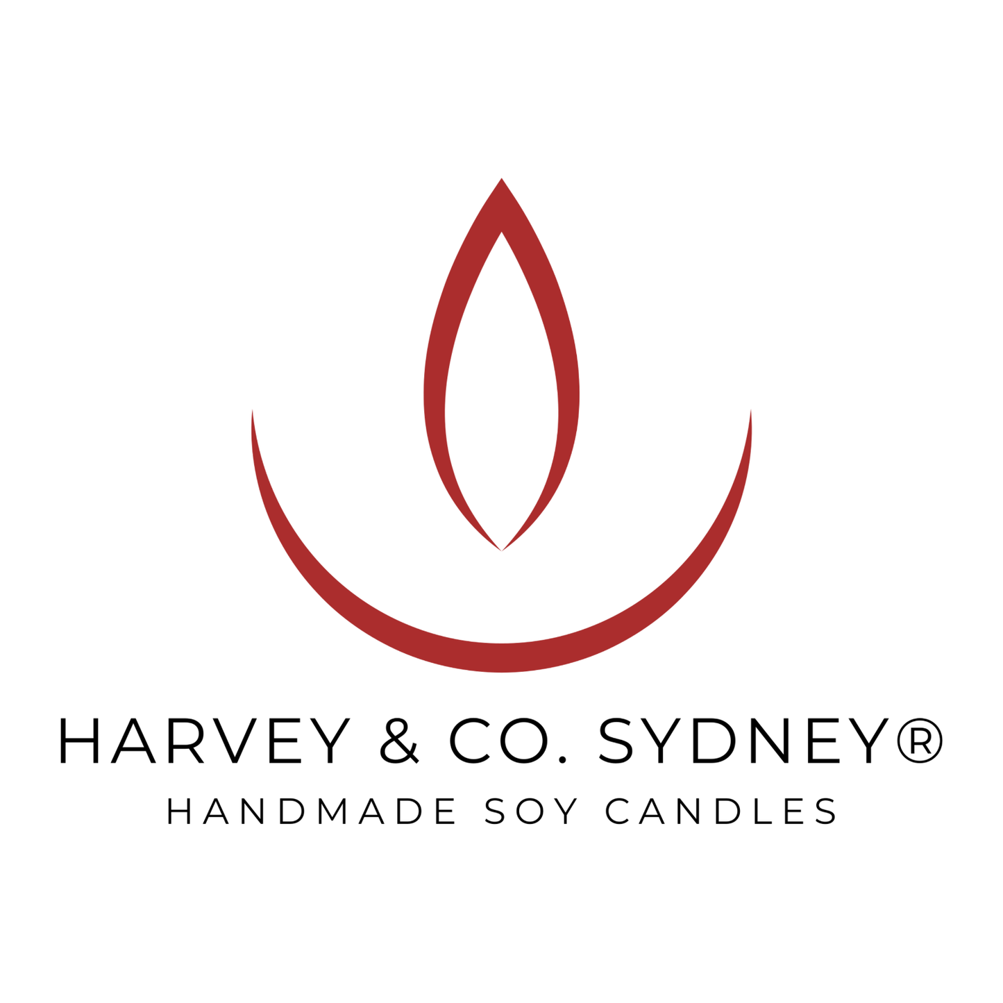 Logo of Harvey & Co. Sydney for handmade soy candles on a white background