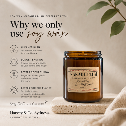 Why Soy Wax? The Real Reason We Choose It for Every Harvey & Co. Sydney® Candle