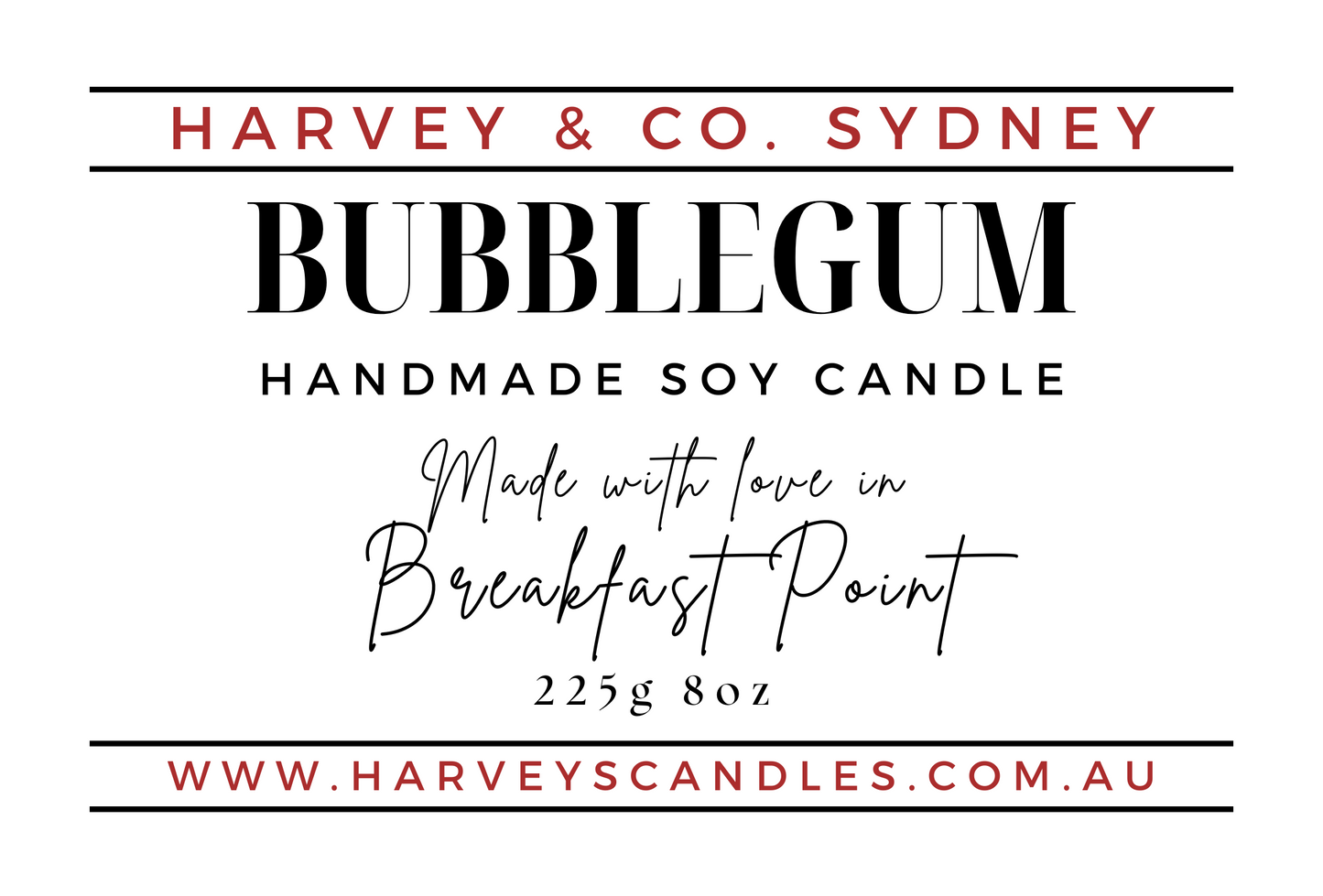 Bubble Gum (Hubba Bubba) Soy Candle