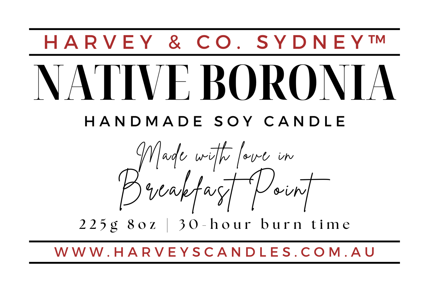 Native Boronia Soy Candle