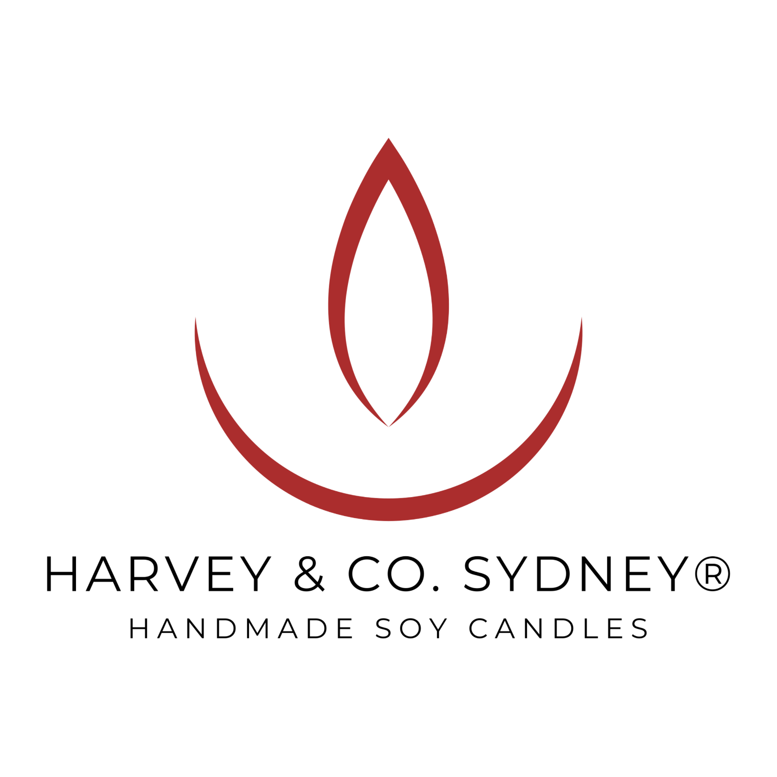 Logo of Harvey & Co. Sydney for handmade soy candles on a white background