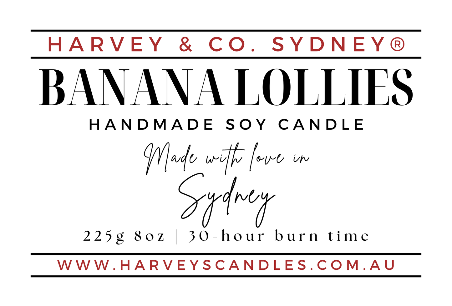 Banana Lollies Soy Candle