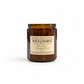 An amber glass jar candle with a cream-colored label reading 'Wild Jasmine' by Harvey & Co. Sydney, set against a plain white background.